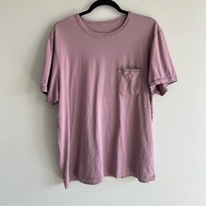 Outerknown Sojourn Short Sleeve Pocket Tee, Lavender Purple, Organic Cotton XL